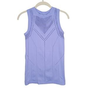 Athleta tank top women's size S Oxygen periwinkle‎ seamless stretch workout gym